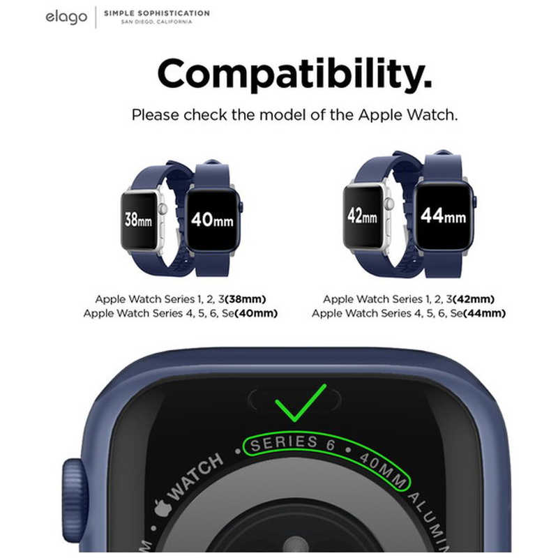 ELAGO ELAGO APPLE WATCH STRAP for Apple Watch 38/40mm JeanIndigo ELW40BDRBWSJI ELW40BDRBWSJI