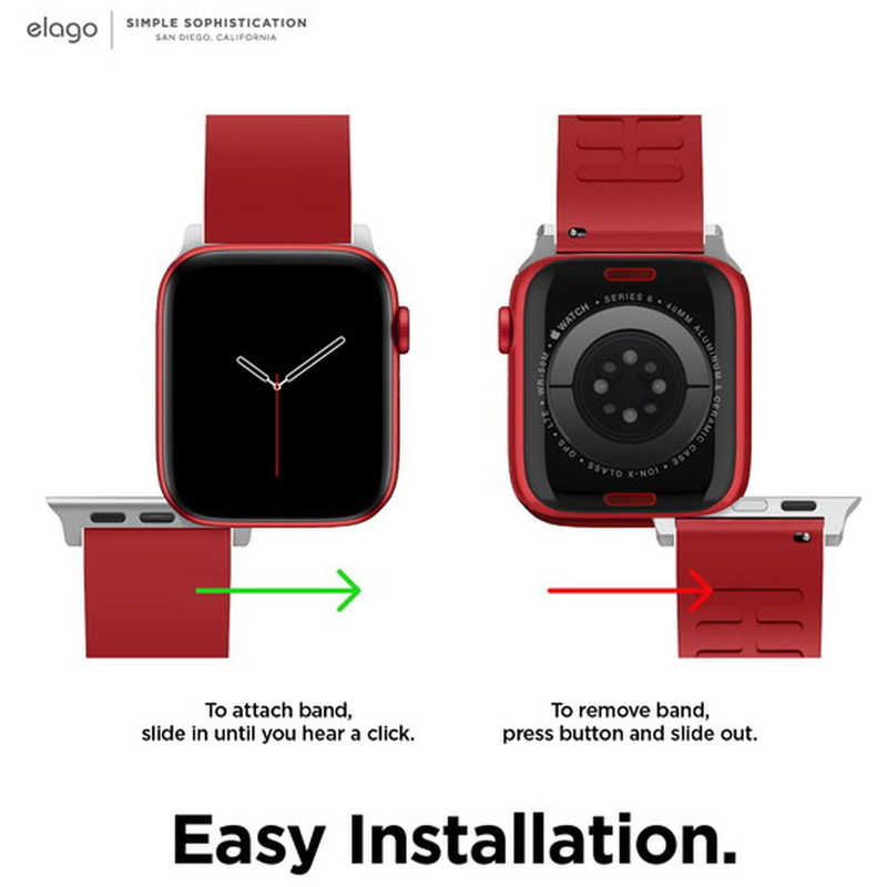 ELAGO ELAGO APPLE WATCH STRAP for Apple Watch 42/44mm Red ELW44BDRBWSRD ELW44BDRBWSRD
