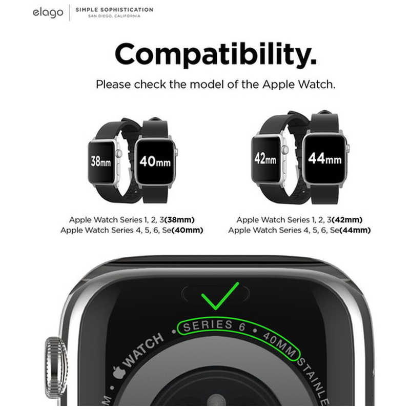 ELAGO ELAGO APPLE WATCH STRAP for Apple Watch 38/40mm Black ELW40BDRBWSBK ELW40BDRBWSBK