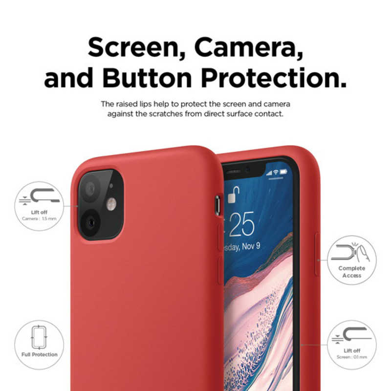 ELAGO ELAGO SILICONE CASE 2019 for iPhone11 (Red) ELIKMCSSCS2RD ELIKMCSSCS2RD