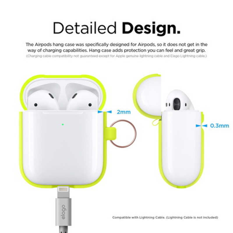 ELAGO ELAGO AIRPODS HANG CASE for AirPods 2nd Generation Wireless Charging Case EL_A2WCSSCHW_NY EL_A2WCSSCHW_NY