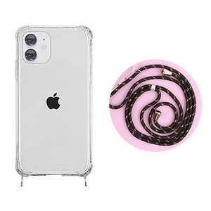 UI iPhone12 mini Mobile Neck Holder Phone Case With Strap BLACK INONHS12MNBK(ブラ