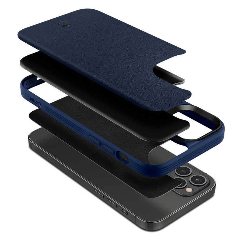SPIGEN SPIGEN iPhone 12/12 Pro 6.1インチ対応 Pro Leather Navy ACS01735 ACS01735