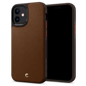 SPIGEN iPhone 12 mini 5.4インチ対応 Leather Brick Saddle Brown ACS01784