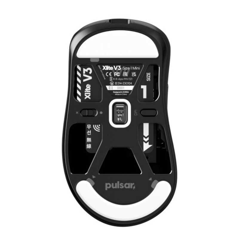 PULSAR PULSAR ゲーミングマウス Xlite V3 Mini Wireless Size 1 Black ［光学式 /有線/無線(ワイヤレス) /USB］ ブラック PXV311 PXV311