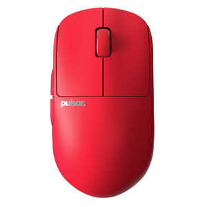 PULSAR ゲーミングマウス X2H Mini ［光学式 /有線/無線(ワイヤレス) /5ボタン /USB］ レッド PX2H13