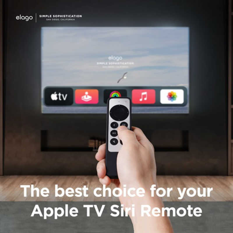 ELAGO ELAGO AppleTV用リモコンカバー AppleTV 4K(2021/2022)/SiriRemote(2021/2022)対応 カラー：レッド EL＿AT2CSSC2R＿RD EL_AT2CSSC2R_RD EL_AT2CSSC2R_RD