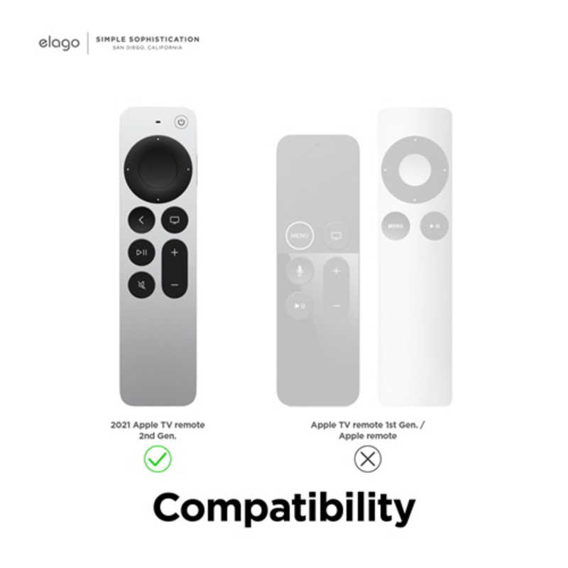 ELAGO ELAGO AppleTV用リモコンカバー AppleTV 4K(2021/2022)/SiriRemote(2021/2022)対応 カラー：レッド EL＿AT2CSSC2R＿RD EL_AT2CSSC2R_RD EL_AT2CSSC2R_RD
