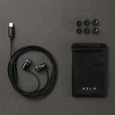 AZLA イヤホン カナル型 Type-C AZL-TRINITY-UC-BLK の通販