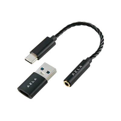 AZLA DAC内蔵 USB Type-C変換ケーブル・USB A変換アダプター Black AZL