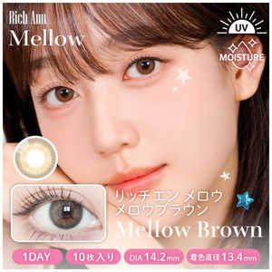アイレ (度あり/-4.00) リッチエン メロウ メロウブラウン (BC8.6/PWR-4.00/DIA14.2) 10枚入 カラコン 