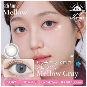 アイレ (度あり/-3.00) リッチエン メロウ メロウグレー (BC8.6/PWR-3.00/DIA14.2) 10枚入 カラコン 