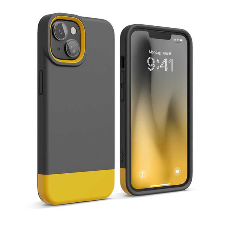 ELAGO ELAGO iPhone 14 6.1インチ ケースelago GLIDE CASE (Dark Grey/Yellow) EL-INNCSPTGE-DY EL-INNCSPTGE-DY