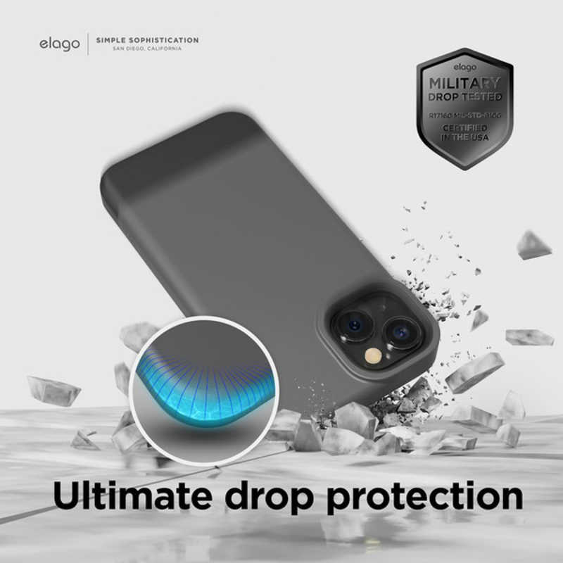 ELAGO ELAGO iPhone 14 6.1インチ ケースelago GLIDE CASE (Dark Grey/Black) EL-INNCSPTGE-DL EL-INNCSPTGE-DL