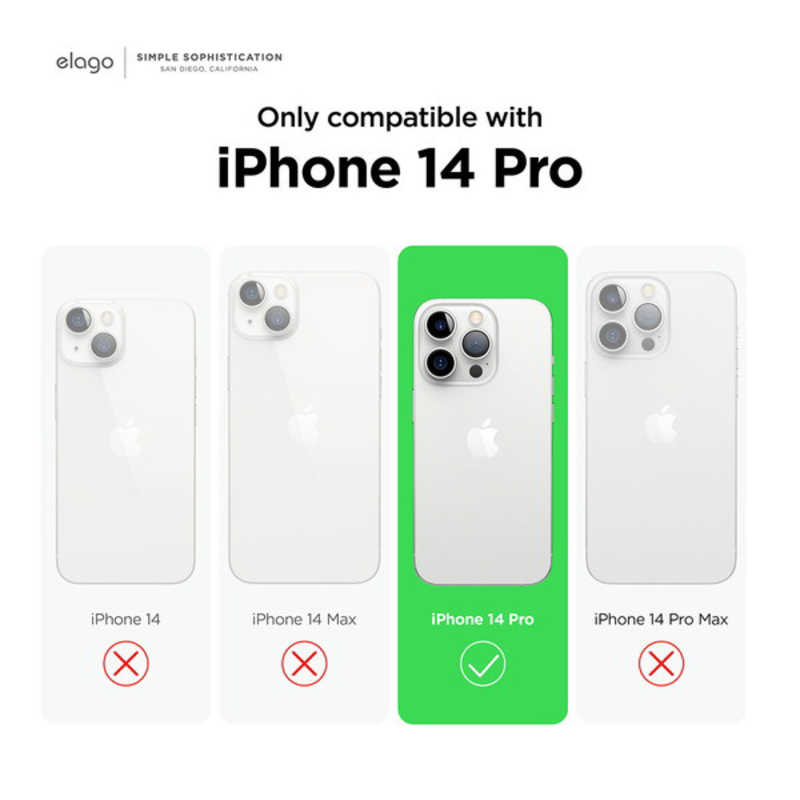 ELAGO ELAGO elago 耐衝撃薄型ケースクリア・パープル iPhone 14 Pro 6.1インチ ELINPCSPTGECP ELINPCSPTGECP