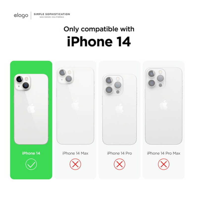 ELAGO ELAGO iPhone 14 6.1インチ ケースelago GLIDE CASE (Clear/Purple) EL-INNCSPTGE-CP EL-INNCSPTGE-CP