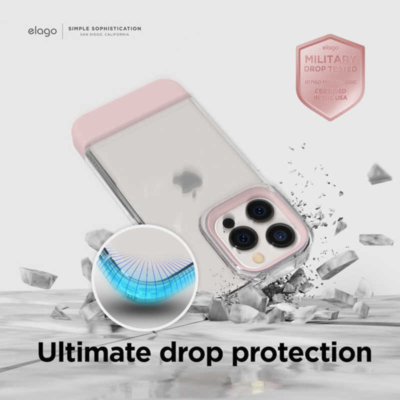 ELAGO ELAGO elago 耐衝撃薄型ケースクリア・ラブリーピンク iPhone 14 Pro 6.1インチ ELINPCSPTGECV ELINPCSPTGECV