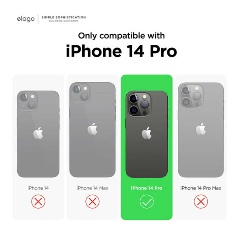ELAGO ELAGO elago 耐衝撃薄型ケースジーンインディゴ iPhone 14 Pro 6.1インチ ELINPCSTPAEJI ELINPCSTPAEJI
