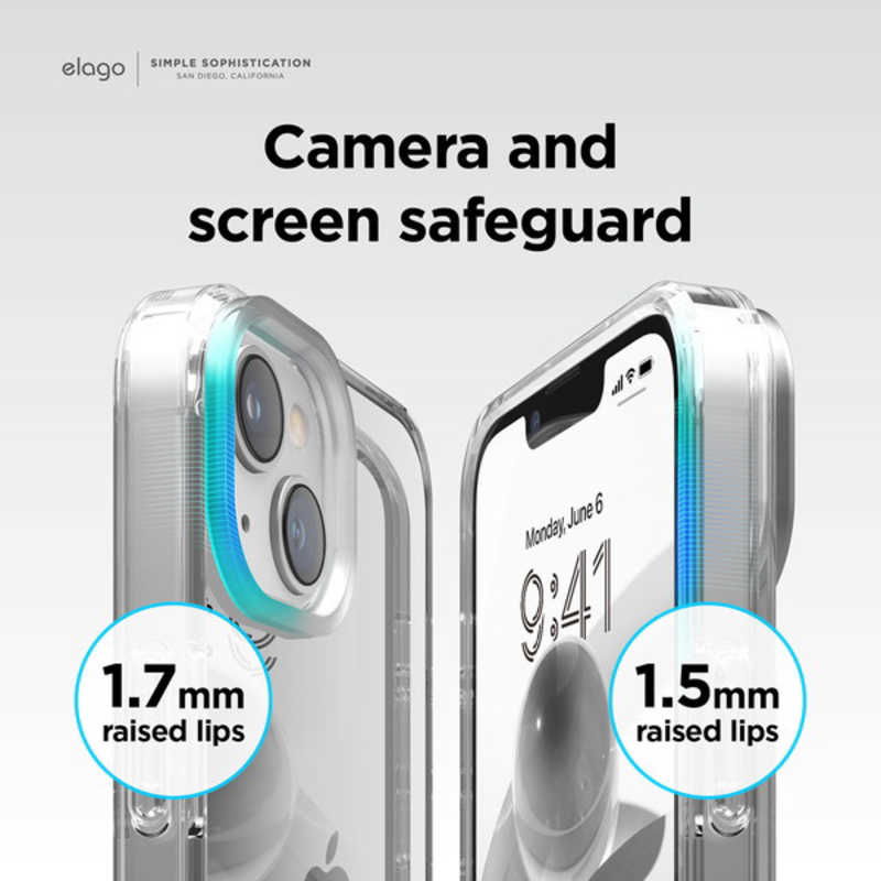ELAGO ELAGO iPhone 14 Plus 6.7インチ クリアケースelago HYBRID CASE  ELINBCSPTHBCL ELINBCSPTHBCL