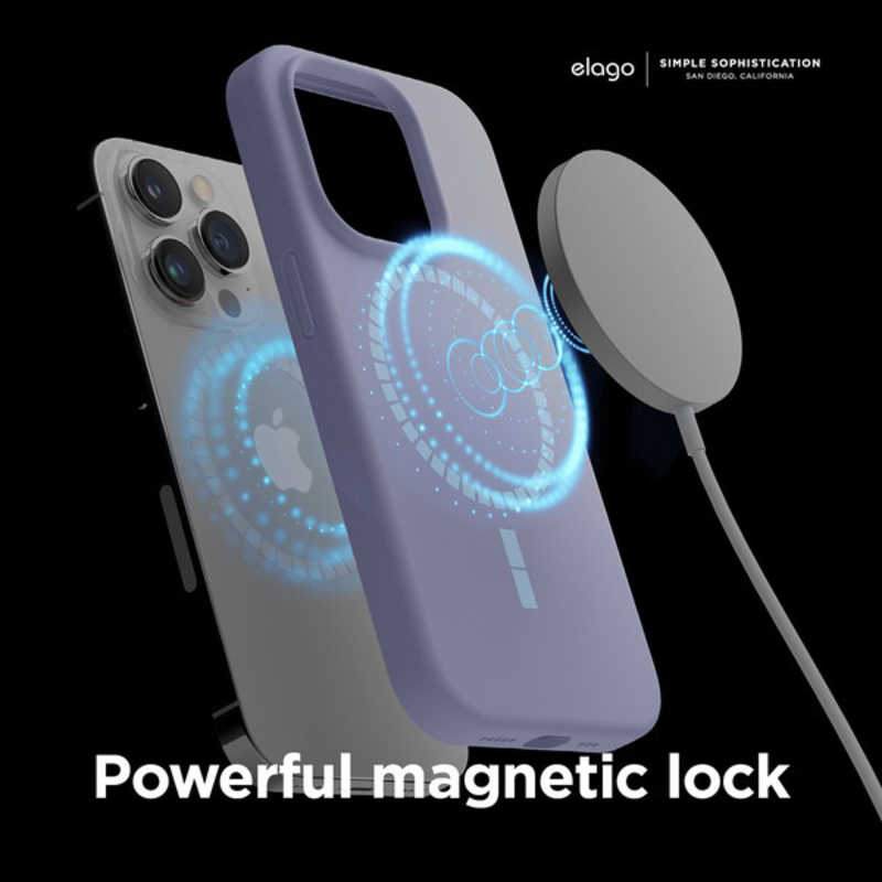 ELAGO ELAGO elago MagSafe対応シリコンケースパープル iPhone 14 Pro 6.1インチ ELINPCSSCMSPU ELINPCSSCMSPU