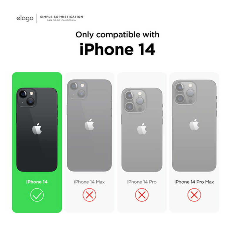 ELAGO ELAGO iPhone 14 6.1インチ ケースelago SILICONE CASE  ELINNCSSCS3BK ELINNCSSCS3BK