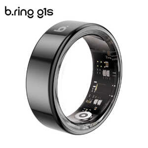 ブリング b.ring G1S ステンレス AIスマートリング 睡眠・健康管理 10号(内周62.5mm) ブラック BS106SBKRNG2