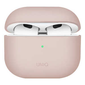 KENZAN LINO AirPods (第3世代) ハイブリッド リキッドシリコン ケース ピンク UNIQ-AP21-LINOPNK