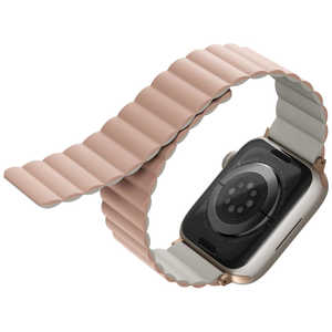 KENZAN UNIQ REVIX REVERSIBLE MAGNETIC APPLE WATCH STRAP 45/44/42MM BLUSH (PINK/BEIGE) UNIQ45MMREVPNKBEG