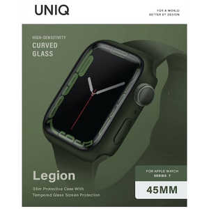 KENZAN Apple Watch7 45mm 液晶強化ガラス付きケース LEGION グリーン UNIQ-45MM-LEGNGRN KENZAN Apple Watch7 45mm 液晶強化ガラス付きケース LEGION グリーン UNIQ-45MM-LEGNGRN