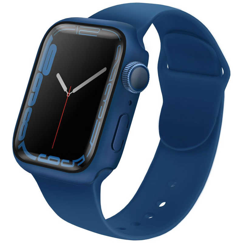 KENZAN KENZAN Apple Watch7 45mm 液晶強化ガラス付きケース LEGION ブルー UNIQ-45MM-LEGNBLU UNIQ-45MM-LEGNBLU