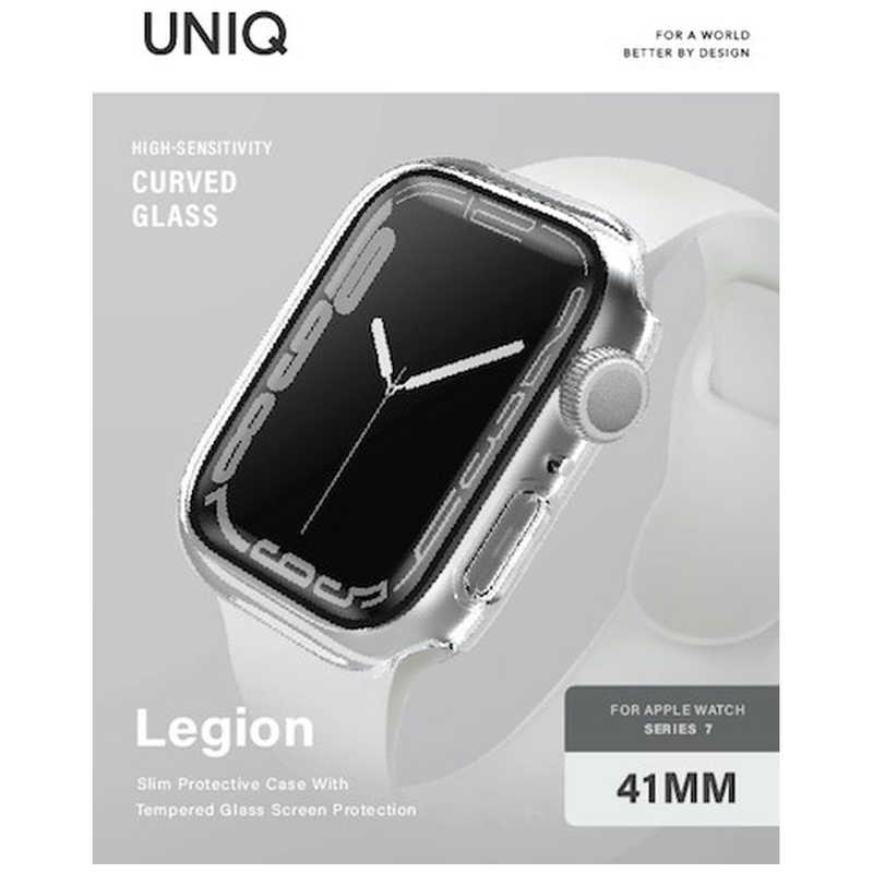 KENZAN KENZAN Apple Watch7 41mm 液晶強化ガラス付きケース LEGION クリア UNIQ-41MM-LEGNCLR UNIQ-41MM-LEGNCLR