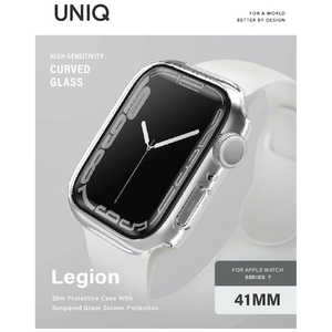 KENZAN Apple Watch7 41mm 液晶強化ガラス付きケース LEGION クリア UNIQ-41MM-LEGNCLR