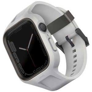 KENZAN MONOS 2-IN-1 Apple Watch STRAP WITH HYBRID CASE 45/44MM - CHALK GREY (GREY) UNIQ UNIQ45MMMONOSGRY