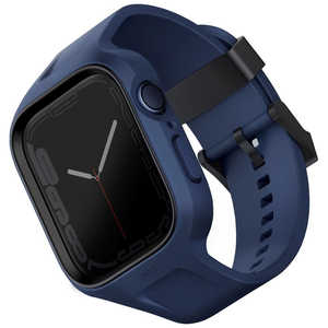 KENZAN MONOS 2-IN-1 Apple Watch STRAP WITH HYBRID CASE 45/44MM - MARINE BLUE (BLUE) UNIQ UNIQ45MMMONOSBLU