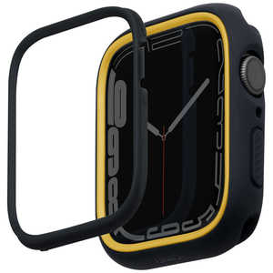 KENZAN MODUO Apple Watch CASE WITH INTERCHANGEABLE PC BEZEL 41/40MM - MIDNIGHT (BLACK/MUSTARD) UNIQ UNIQ41MMMDBLKMUS