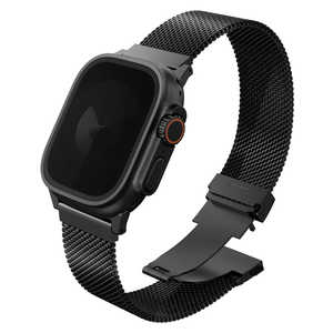 KENZAN UNIQ DANTE PRO APPLE WATCH SELF-ADJUSTABLE MESH STEEL BAND �o���h 49/46/45/44MM - GRAPHITE BLACK UNIQ-49MM-DANPGBLK