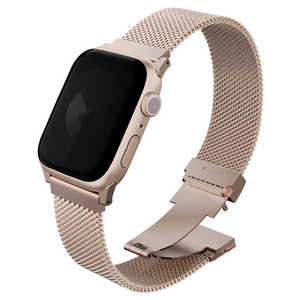 KENZAN UNIQ DANTE PRO APPLE WATCH SELF-ADJUSTABLE MESH STEEL BAND �o���h 49/46/45/44MM - METALLIC ROSE UNIQ-49MM-DANPMRSE