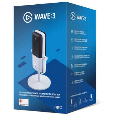 ELGATO ゲーミングマイク Wave：3 White Edition ホワイト ［USB