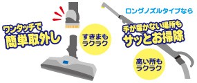 ワンタッチで簡単取外し