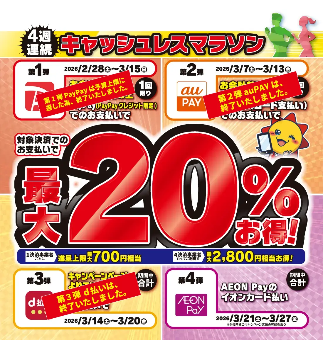 キャッシュレスマラソン