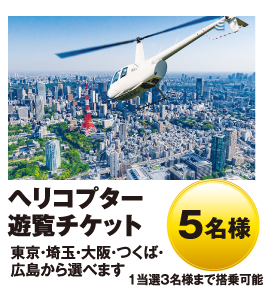 ヘリコプター遊覧チケット