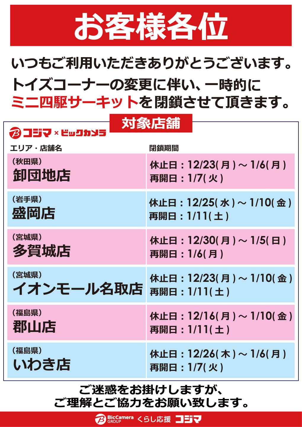 コジマミニ四駆情報 ｜ くらし応援コジマ
