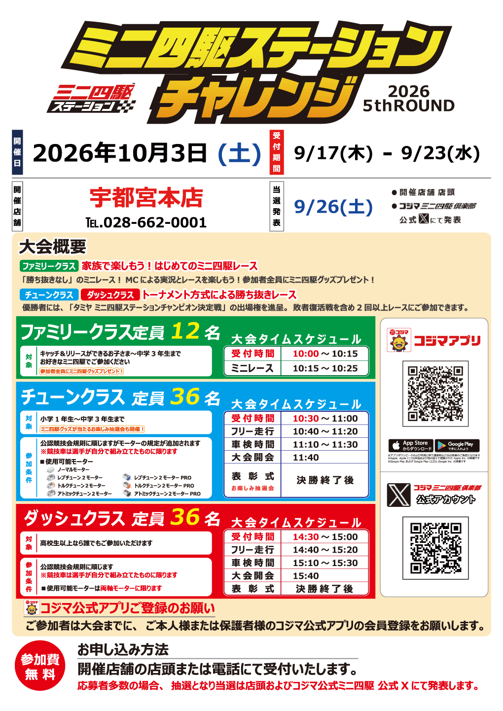 ミニ四駆ステーションチャレンジ5th Round開催【宇都宮本店】